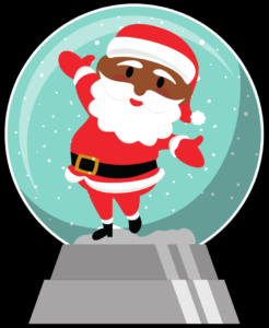 Black Santa 4x5.75 Label Black Santa 4x5.75 Label